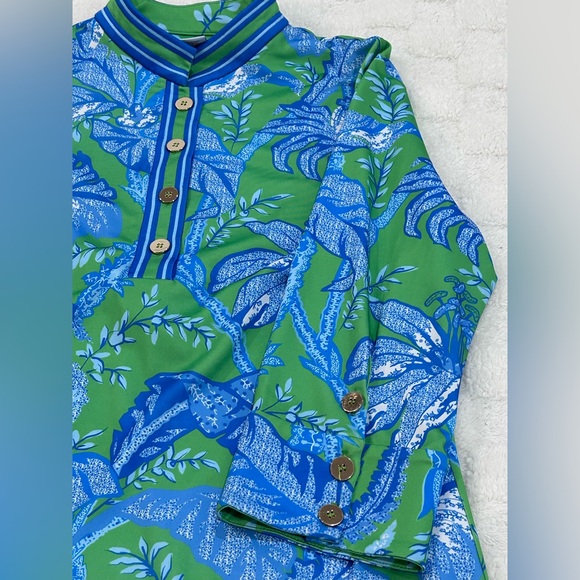 Gretchen Scott Designs Tropical Blue and Green Cover-Up - Picture 11 of 16